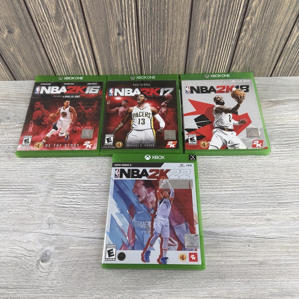 XBOX One Lot of 4 NBA 2K16,2K17, 2k18 & 2K22 Tested & Work